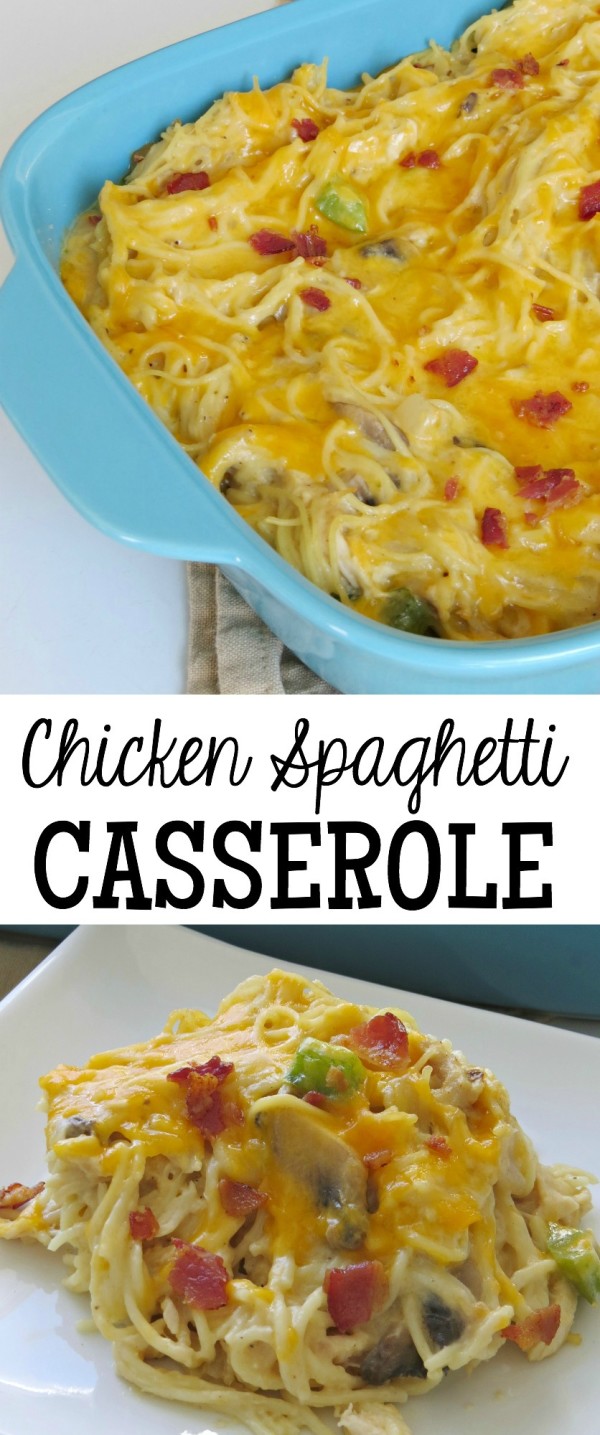 Chicken Spaghetti Casserole - Written Reality