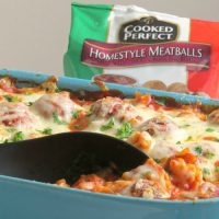 cheesy meatball casserole