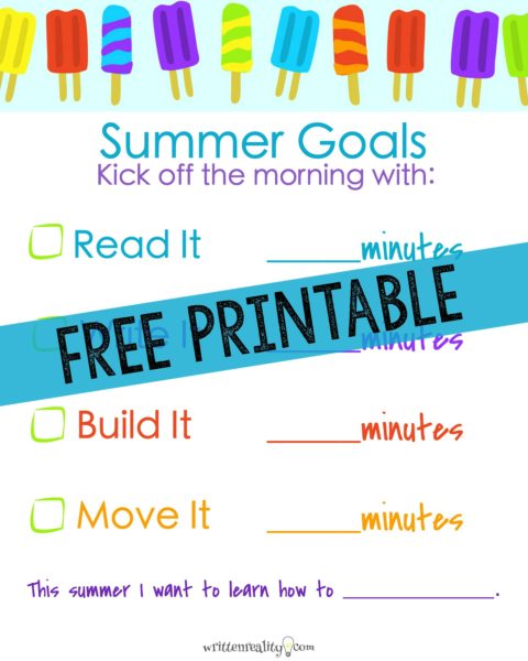 Free Summer Activities Chart - Written Reality