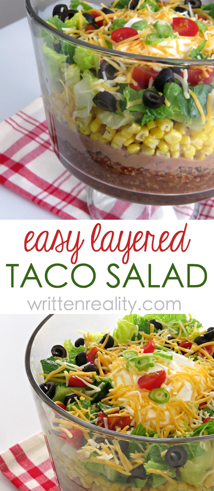 Quick And Easy Layered Taco Salad Recipe Written Reality