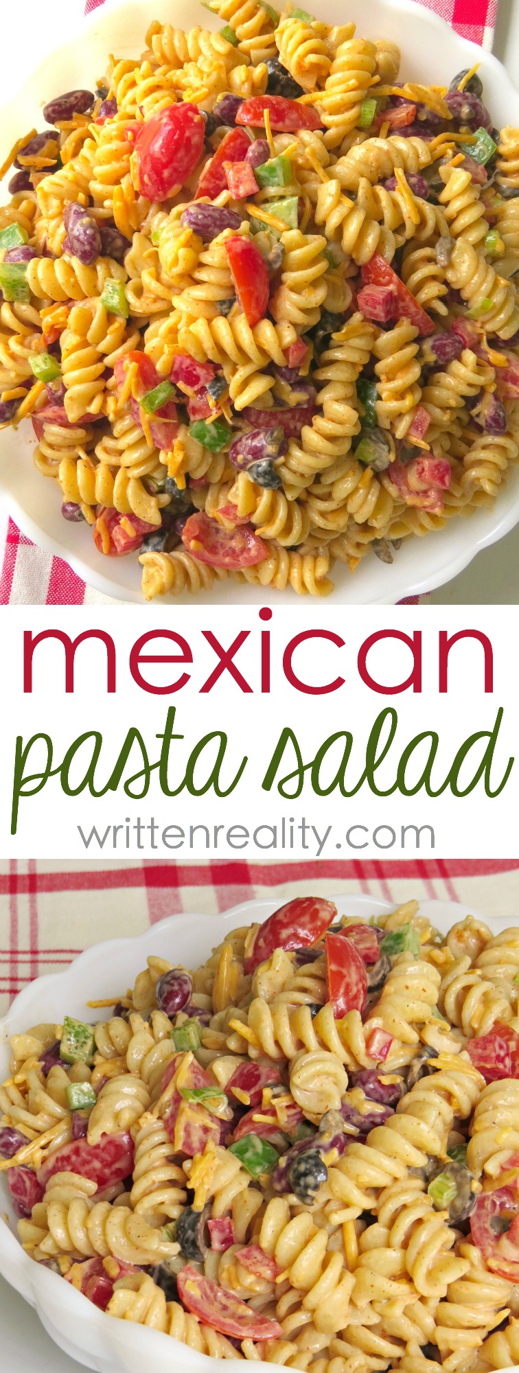 Easy Mexican Pasta Salad - Written Reality