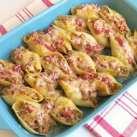 taco filled pasta shells recipe