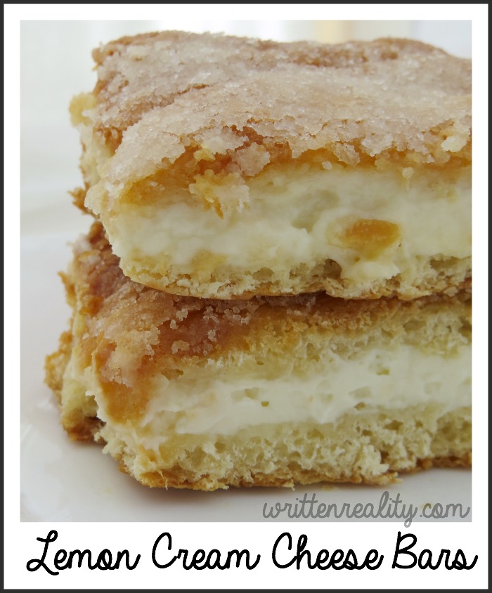 Lemon Cream Cheese Bars - Written Reality