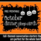 October Dinner Game Cards
