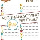 Thankful ABCs Printable is perfect for Thanksgiving!