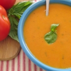 Warm up with a bowl of this Tomato Basil Soup