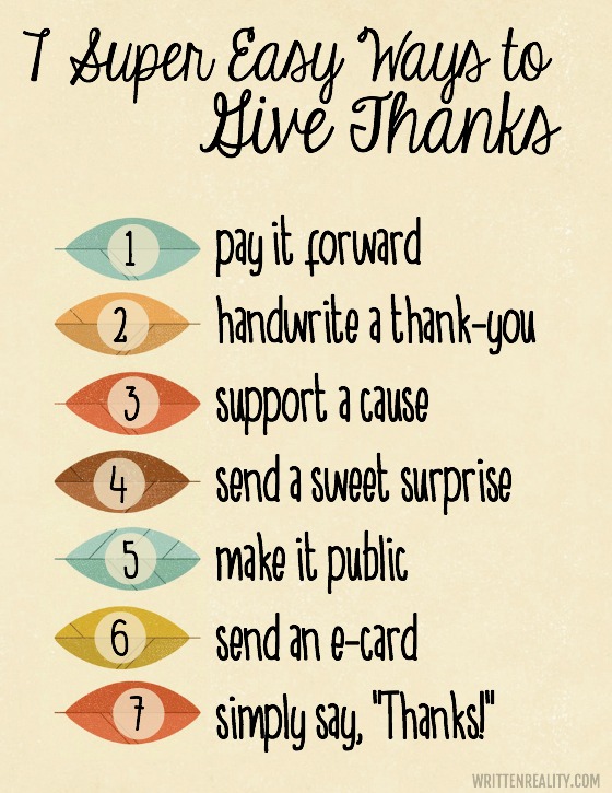 7 Ways to Give Thanks