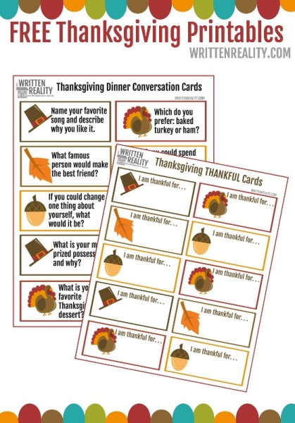 Thanksgiving Dinner Conversation Starters - Written Reality