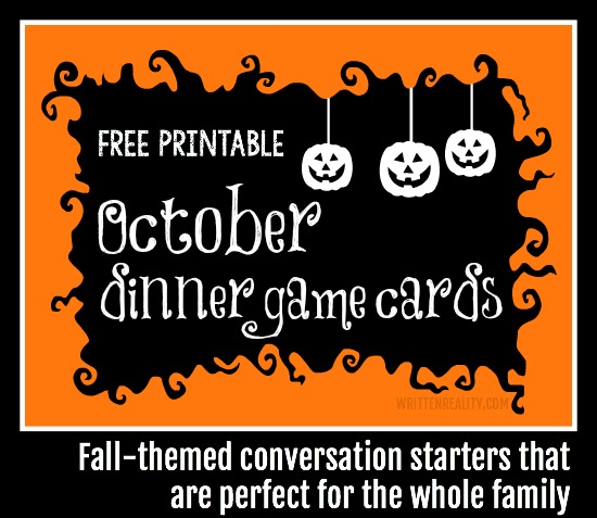 October Dinner Game Cards