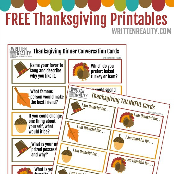 Thanksgiving Conversation Starters Printable - Printable Word Searches