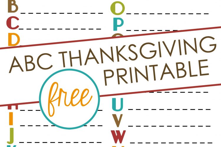 Thankful ABCs Printable is perfect for Thanksgiving!
