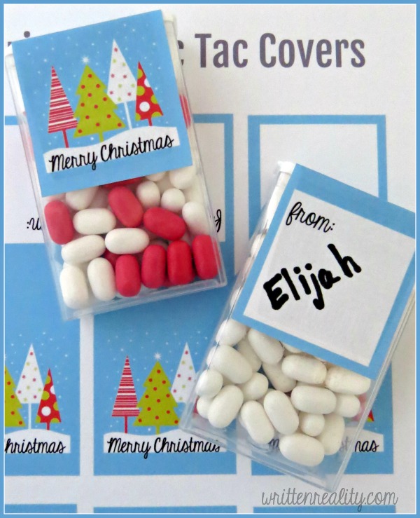 Christmas Tic Tac Wraps