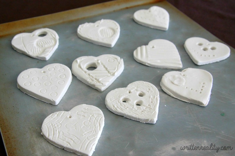 Air Dry Clay Heart Ornaments
