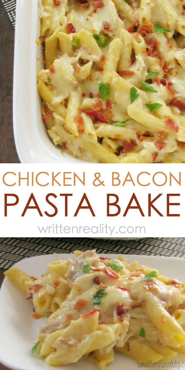 Chicken & Bacon Pasta Bake - Written Reality