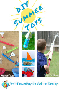 One dozen awesome summer toys to make. Let kids have the satisfaction of making their very own toys. Super learning activity that provides a fun toy to play with. They will love these.