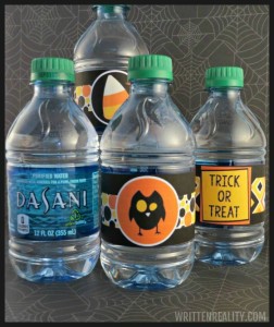 free printable Halloween water bottle labels
