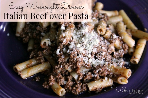 Easy-Weeknight-Dinner-Italian-Beef-over-Pasta