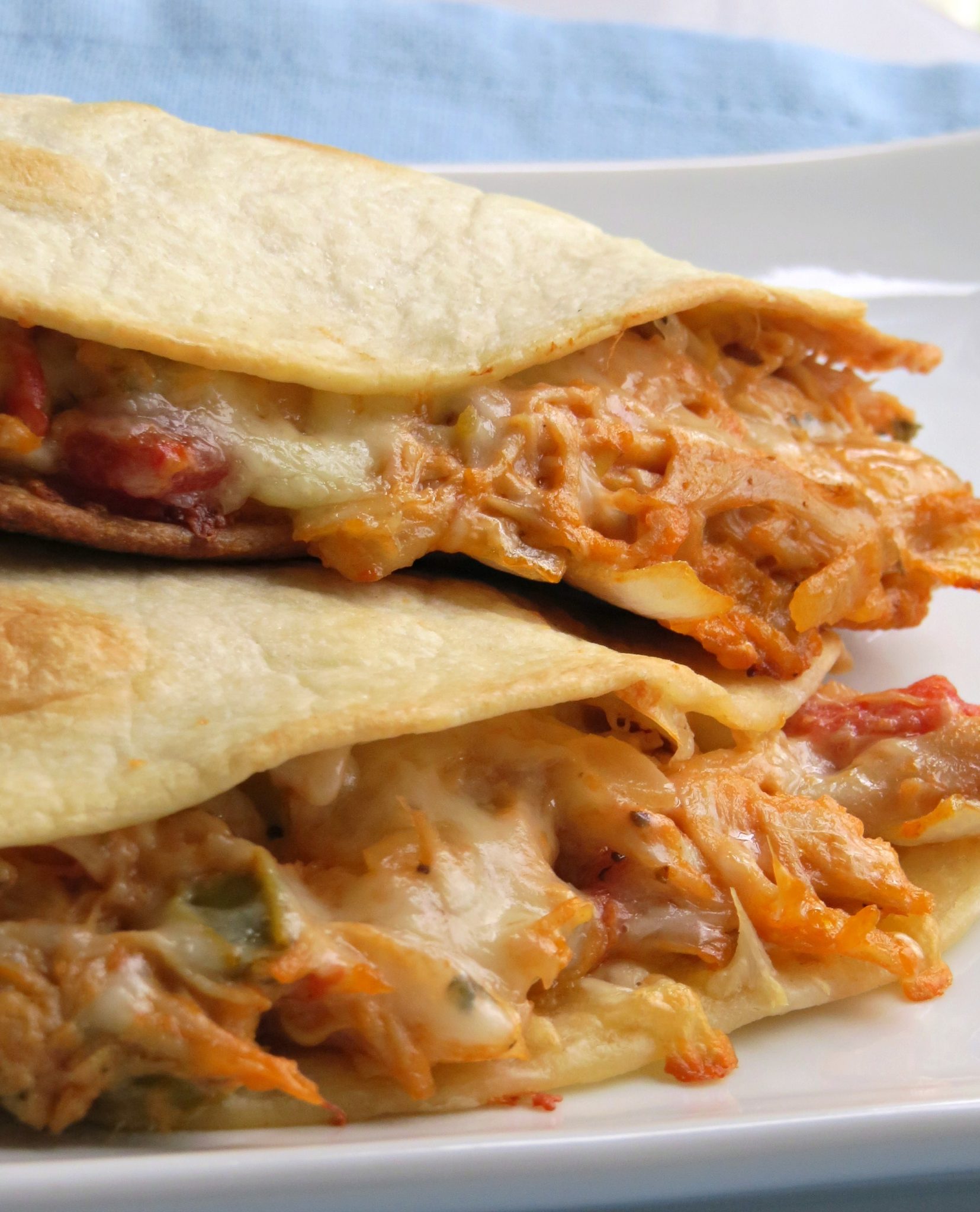 chicken and cheese quesadilla