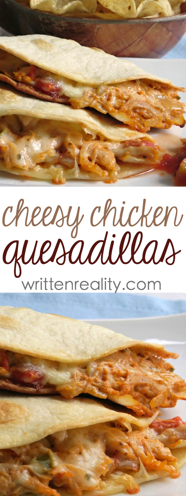 cheesy chicken quesadillas