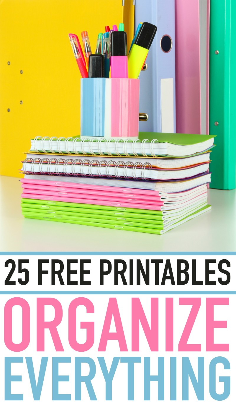 free printables get organized