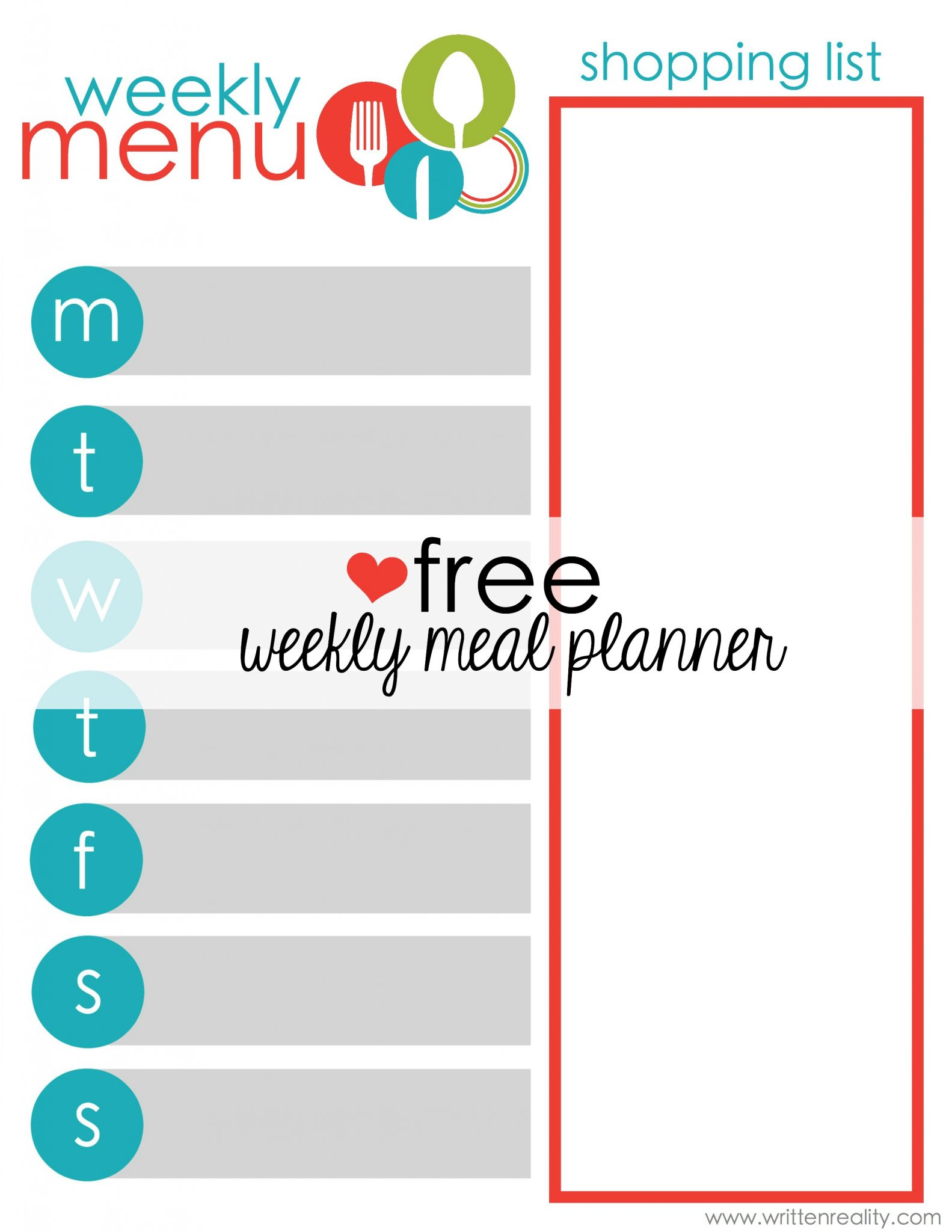 Meal Planner Printable| Digital Meal Planner| PDF Meal Planning| Weekly  Meal Planner| Menu planner| Meal Tracker| Weekly Meal Planner