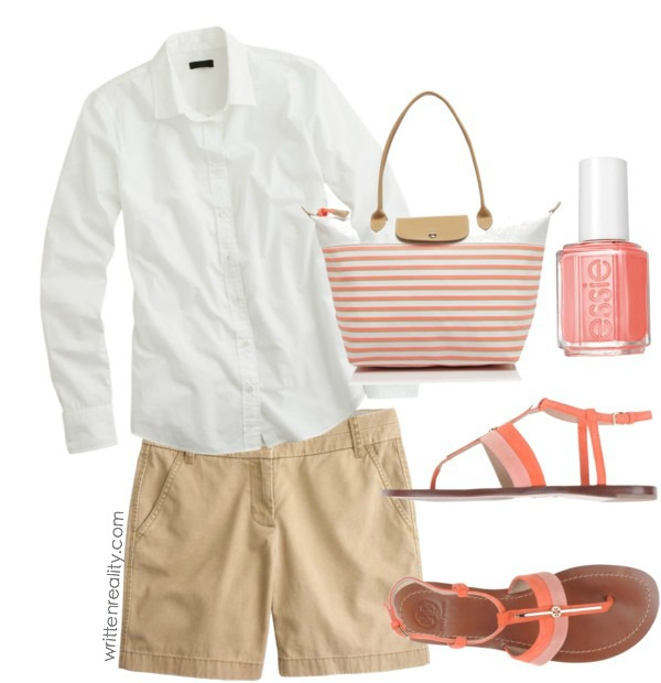 mom style fashion coral casual
