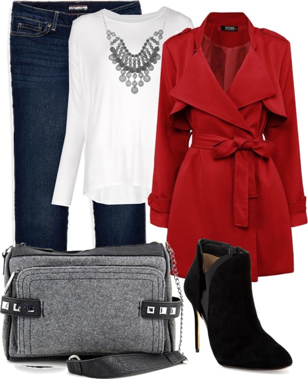 Mom Style Fashion Red Coat - Written Reality