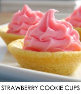 strawberry cookie cups
