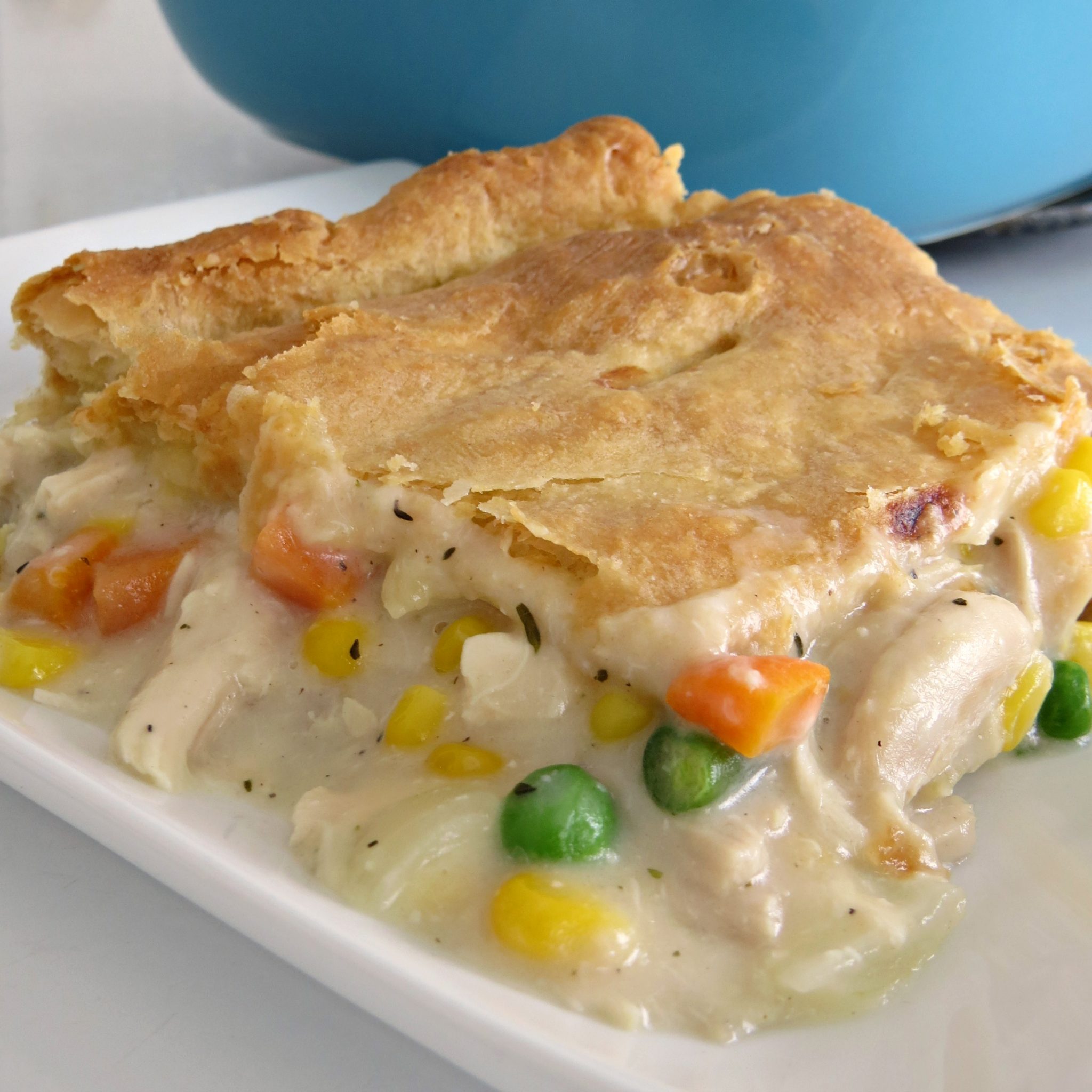 A quick chicken pot pie casserole you'll love! 