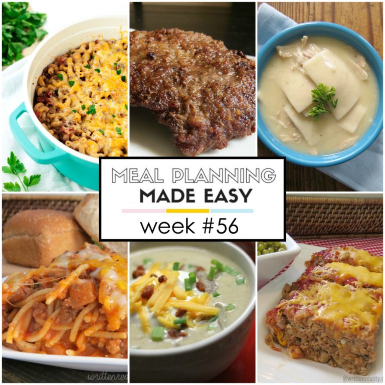 Easy Meal Plan #56 - Written Reality