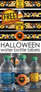 Free Halloween Water Bottle Labels - Written Reality