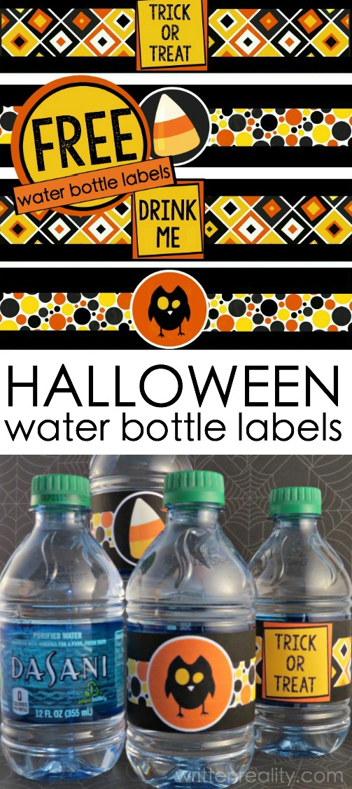 free halloween water bottle labels written reality