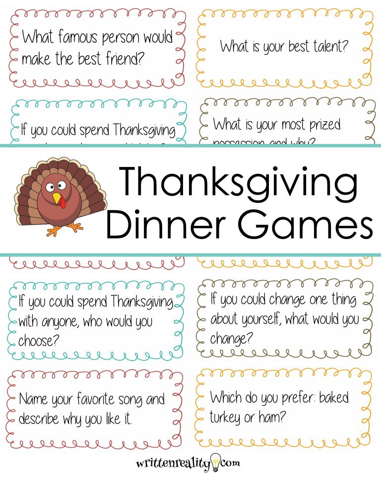 Thanksgiving Dinner Conversation Starters - Written Reality