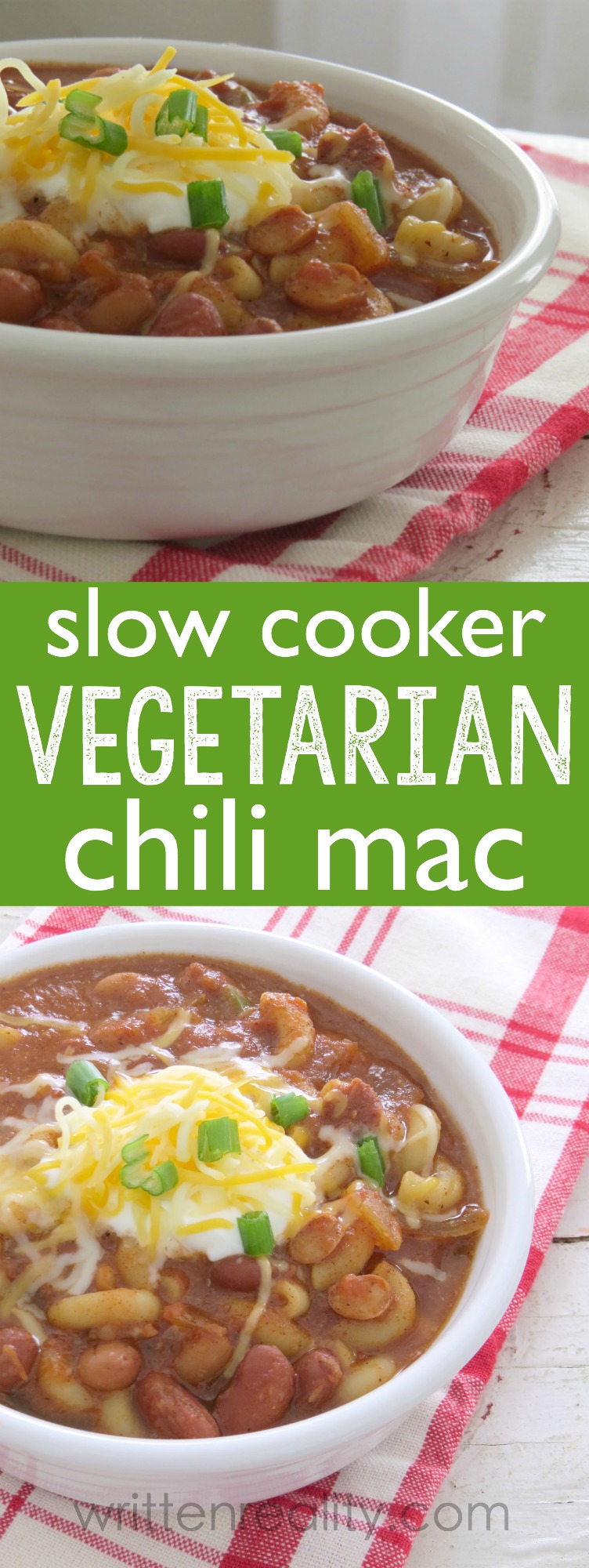 slow cooker vegetarian chili mac